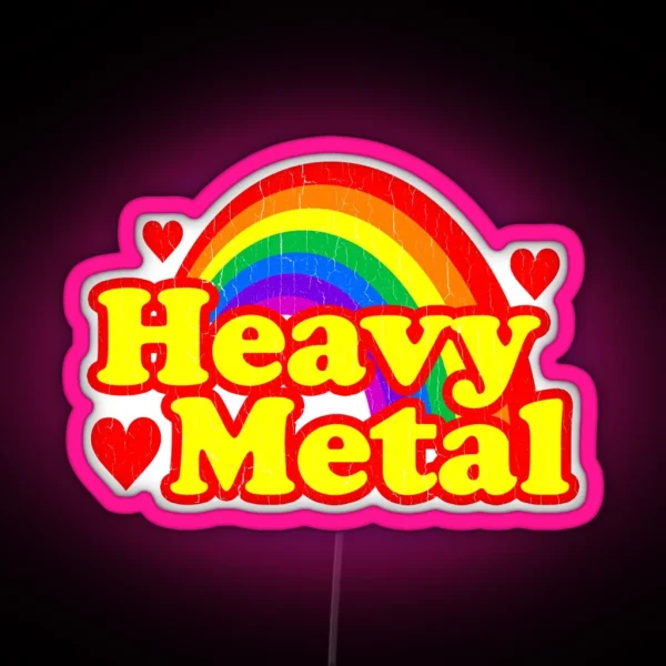 Funny Heavy Metal Rainbow RGB Neon Sign