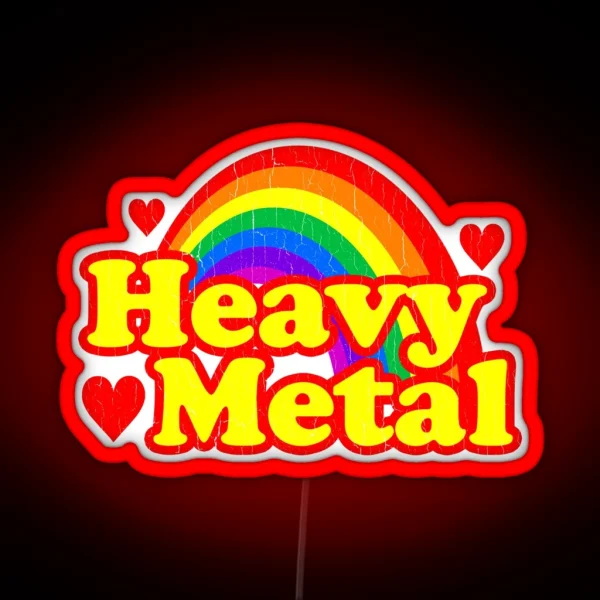 Funny Heavy Metal Rainbow RGB Neon Sign