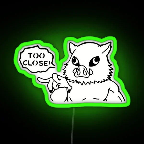 Funny Inosuke Demon Slayer Art RGB Neon Sign