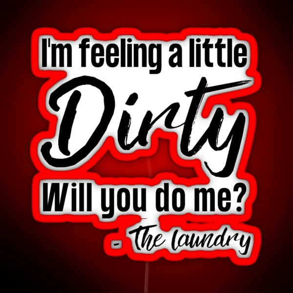 Funny Laundry Sign I M Feeling A Little Dirty Will You Do Me RGB Neon Sign