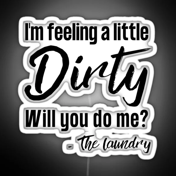 Funny Laundry Sign I M Feeling A Little Dirty Will You Do Me RGB Neon Sign