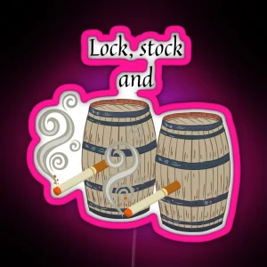 Funny Lock Stock And Two Smoking Barrels RGB Neon Sign