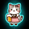 Funny Oktoberfest Cat RGB Neon Sign - Image 3