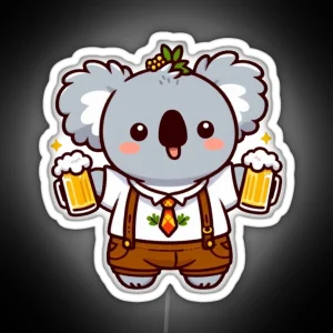 Funny Oktoberfest Koala RGB Neon Sign