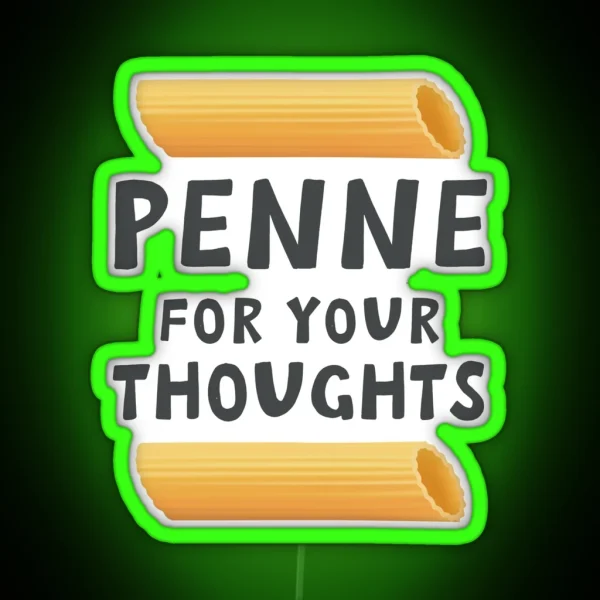 Funny Pasta Food Pun RGB Neon Sign