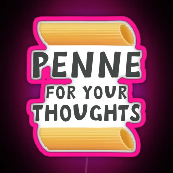 Funny Pasta Food Pun RGB Neon Sign