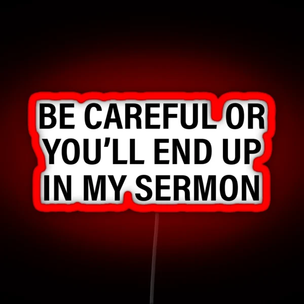 Funny Pastor Gifts RGB Neon Sign