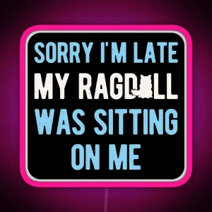 Funny Ragdoll Cat RGB Neon Sign