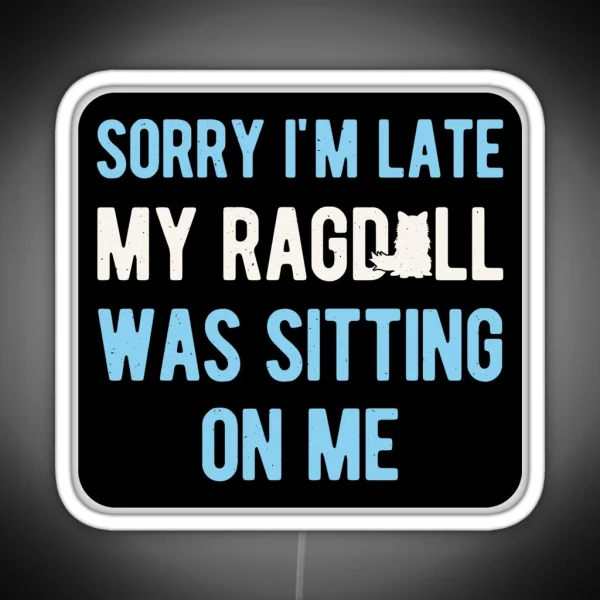 Funny Ragdoll Cat RGB Neon Sign