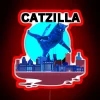 Funny Retro Catzilla 01 RGB Neon Sign - Image 2