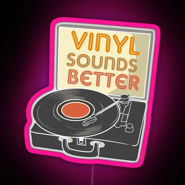Funny Retro Vinyl Collector RGB Neon Sign