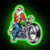 Funny Santa Biker Christmas Costume For A Biker RGB Neon Sign - Image 3
