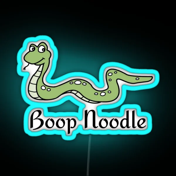 Funny Snake Boop Noodle Snake Lover Gift RGB Neon Sign