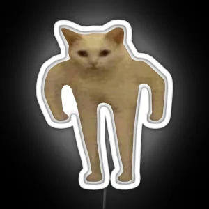 Funny Standing Cat RGB Neon Sign