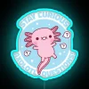 Funny Stay Curious Axolotl Questions Pun RGB Neon Sign - Image 3