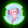 Funny Stay Curious Axolotl Questions Pun RGB Neon Sign - Image 4