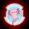 Funny Stay Curious Axolotl Questions Pun RGB Neon Sign - Image 2