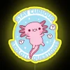Funny Stay Curious Axolotl Questions Pun RGB Neon Sign - Image 5