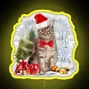 Funny Tabcat Wear Santa Hat Xmas RGB Neon Sign - Image 5