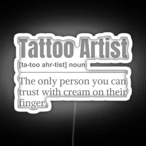 Funny Tattoo Artist Noun Definition RGB Neon Sign