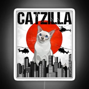 Funny Vintage Japanese Catzilla Perfect Gift RGB Neon Sign