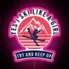 FUNNY YES I SKI LIKE A GIRL SKI THEMED RGB Neon Sign - Image 6