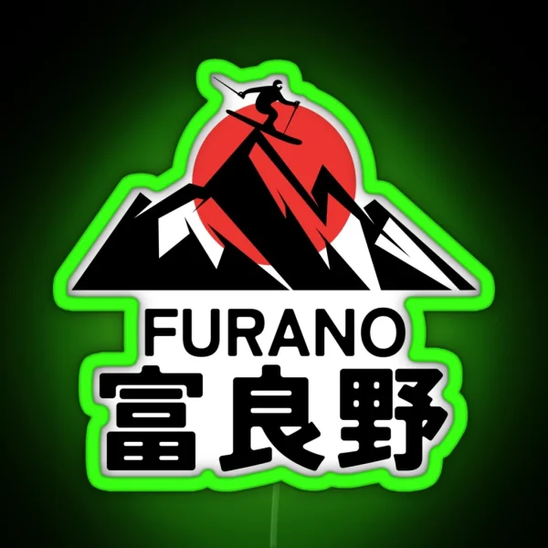 Furano Ski Resort Japan In Kanji RGB Neon Sign