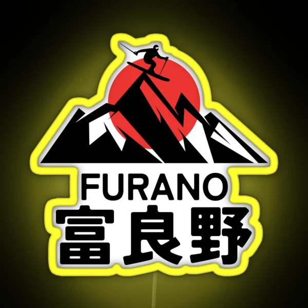 Furano Ski Resort Japan In Kanji RGB Neon Sign