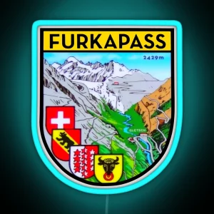 Furka Pass Gletsch Switzerland RGB Neon Sign