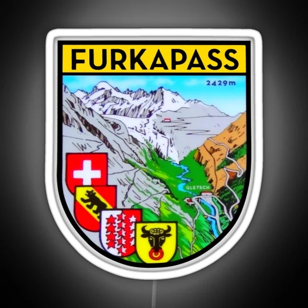 Furka Pass Gletsch Switzerland RGB Neon Sign