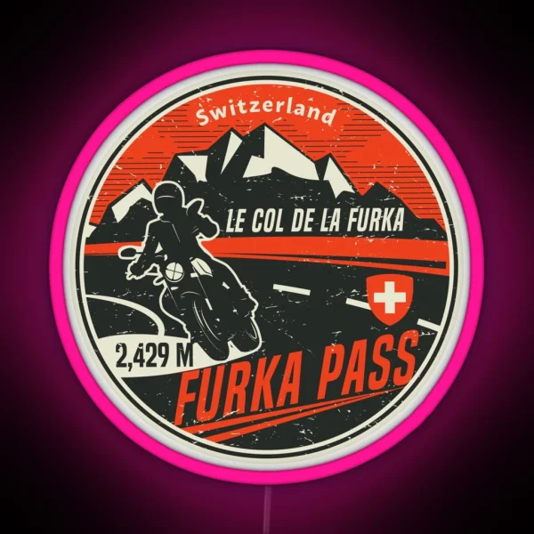Furka Pass Switzerland RGB Neon Sign