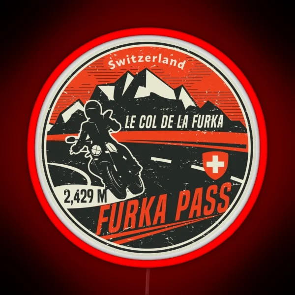 Furka Pass Switzerland RGB Neon Sign