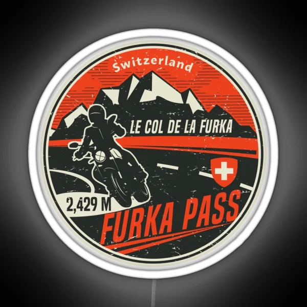 Furka Pass Switzerland RGB Neon Sign