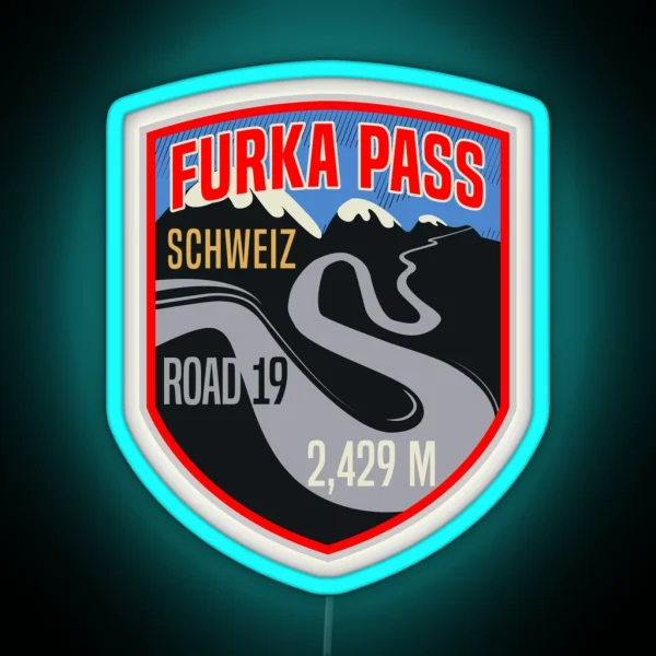 Furka Pass Switzerland RGB Neon Sign