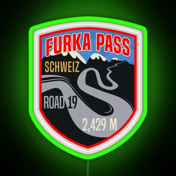 Furka Pass Switzerland RGB Neon Sign