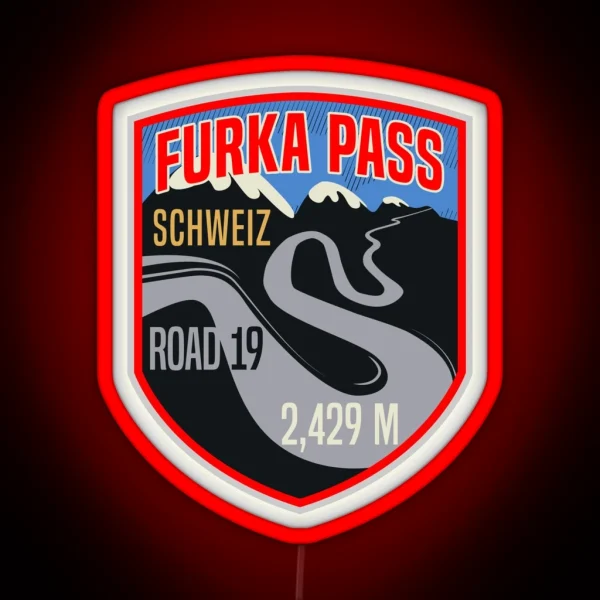 Furka Pass Switzerland RGB Neon Sign
