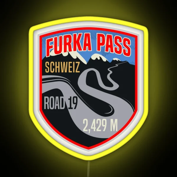 Furka Pass Switzerland RGB Neon Sign