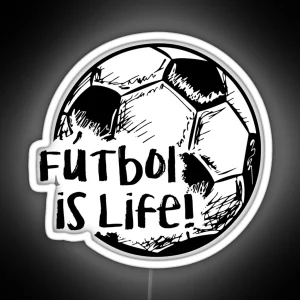 Futbol Is Life RGB Neon Sign