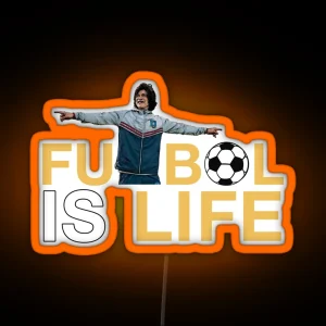 FUTBOL IS LIFE RGB Neon Sign