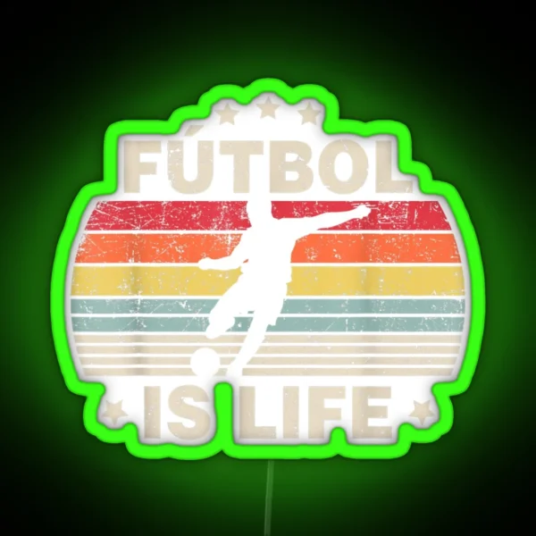 Futbol Is Life Soccer RGB Neon Sign