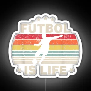 Futbol Is Life Soccer RGB Neon Sign