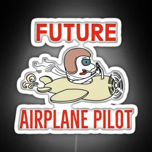 Future Airplane Pilot RGB Neon Sign