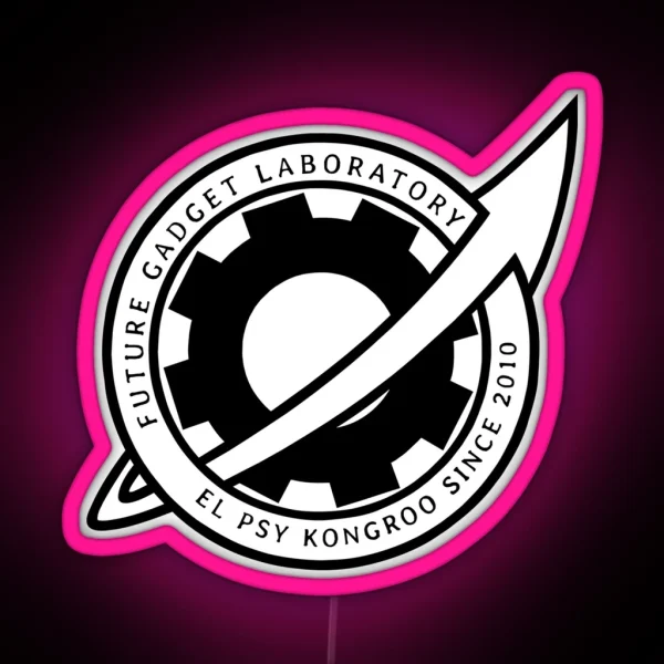 Future Gadget Laboratory Logo Led Steins Gate Anime RGB Neon Sign