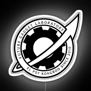 Future Gadget Laboratory Logo Led Steins Gate Anime Inspired Design RGB Neon Sign