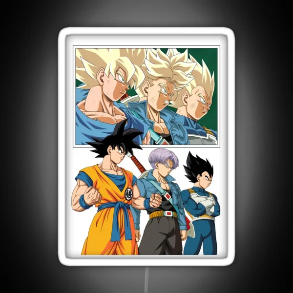 Future Trunks Dragon Ball Drawing RGB Neon Sign