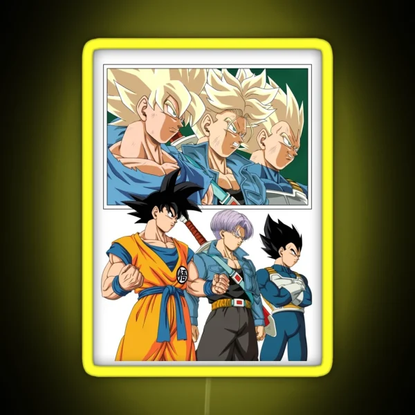 Future Trunks Dragon Ball Drawing RGB Neon Sign