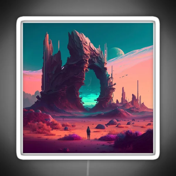Futuristic Landscape RGB Neon Sign
