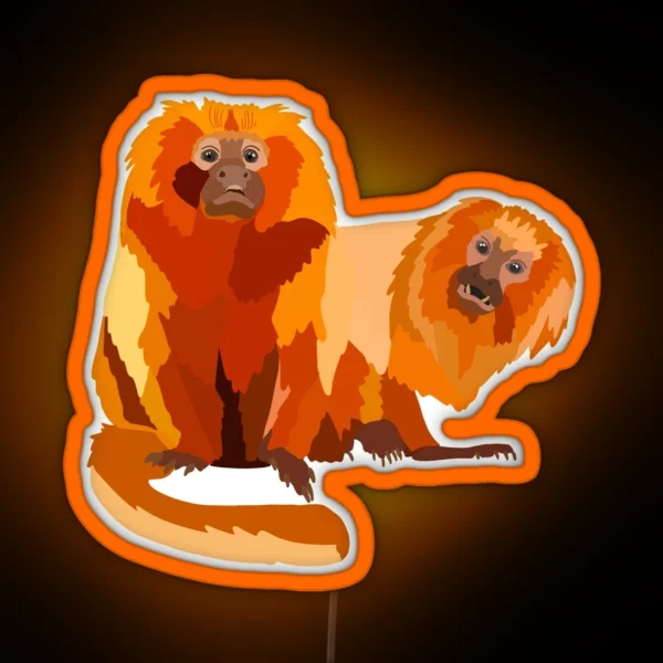 G Is For Golden Lion Tamarin RGB Neon Sign
