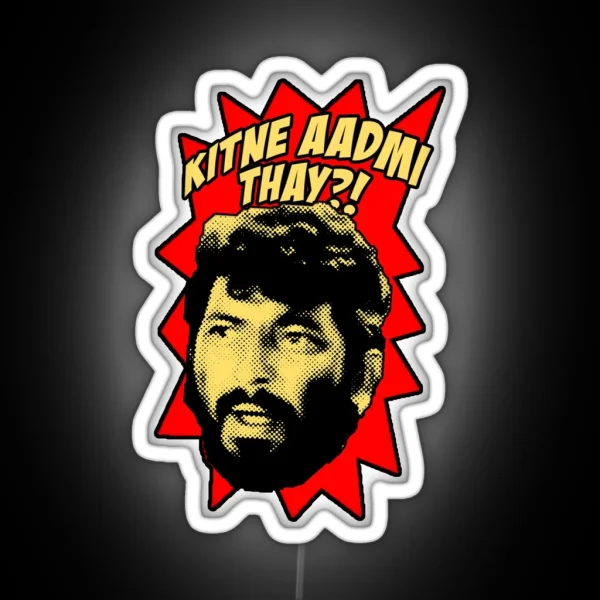 Gabbar Singh The Greatest Villain RGB Neon Sign