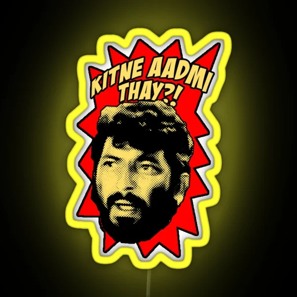 Gabbar Singh The Greatest Villain RGB Neon Sign